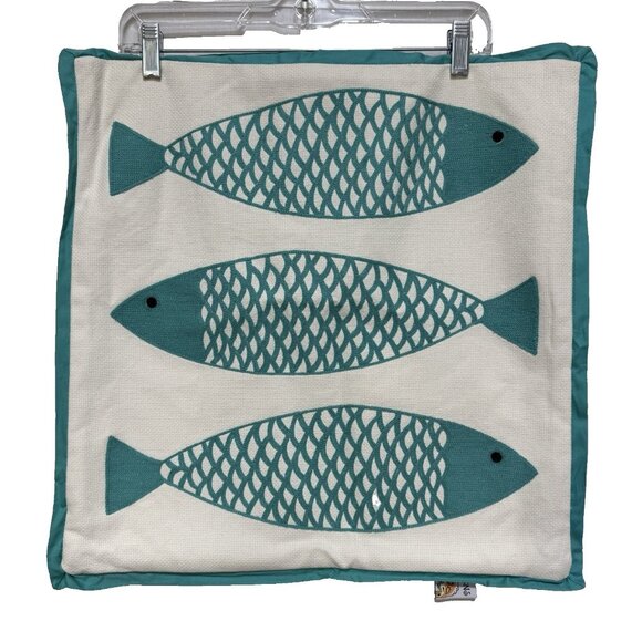 Devi Designs Fish Lake Pillow Cover Slip Case Square Zip Closure 18" Tapestry - Picture 1 of 9